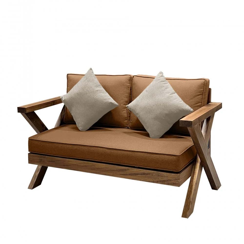  كرسي جلسة خشب سويدي (حديد ) لشخصين بتصميم عصري 