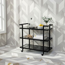 عربة تقديم زجاجية عريضة (100 سم) - فخامة الضيافة بالتصميم العصري