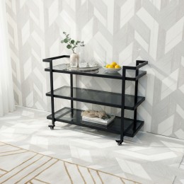 عربة تقديم زجاجية ملكية (120 سم) - المساحة القصوى للضيافة الفاخرة