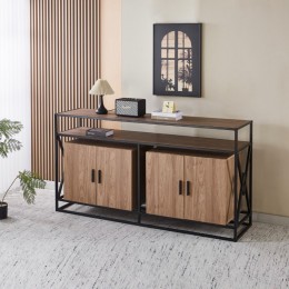 ركن بوفيه وقهوة مودرن - تصميم عملي بمقاسات مثالية بني WALNUT
