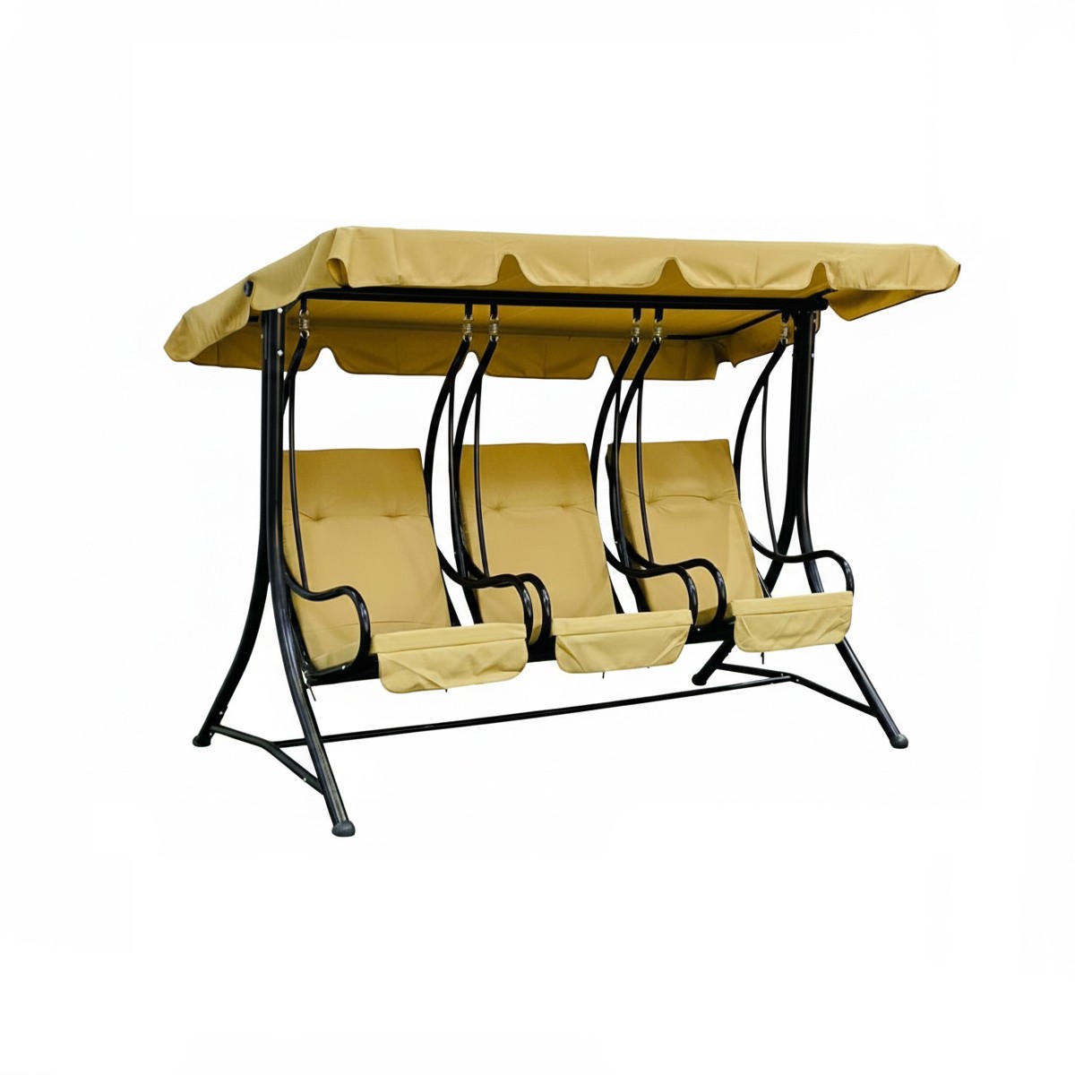 كرسي مرجيحة حدائق لـ 3 أشخاص مع مظلة - متعة المشاركة والاسترخاء