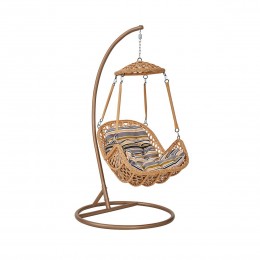 كرسي مرجيحة معلق "رويال" بمظلة مدمجة - راحة استثنائية وتصميم ريفي مودرن بيج