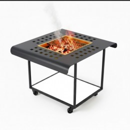 منقل وطاولة نار مربعة بلمسة عصرية راقية 