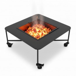 منقل وطاولة نار مربعة - تصميم زخرفة مربعة فاخرة