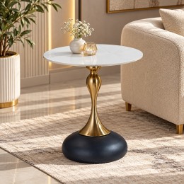 طاوله خدمه سيراميك دائري B1036S BLACK 45*45 طاوله خدمه سيراميك دائري B1036S BLACK 45*45