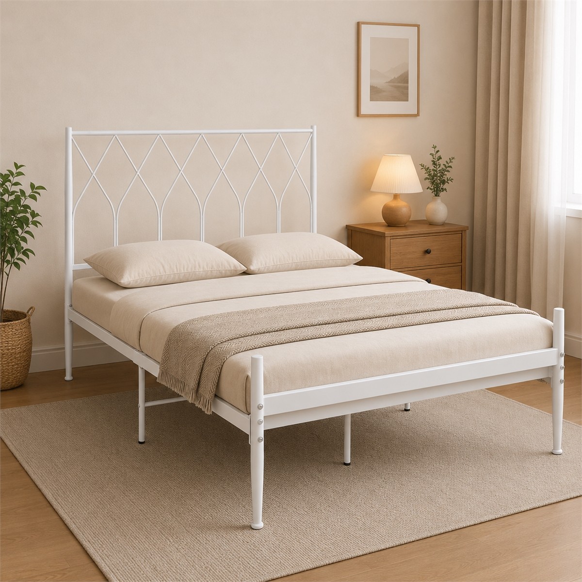 سرير مقاس 120*190ابيض 3825 سرير مقاس 120*190ابيض 3825