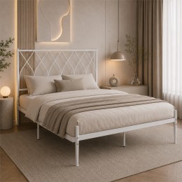 سرير أبيض مقاس 140*200..... سرير أبيض مقاس 140*200.....