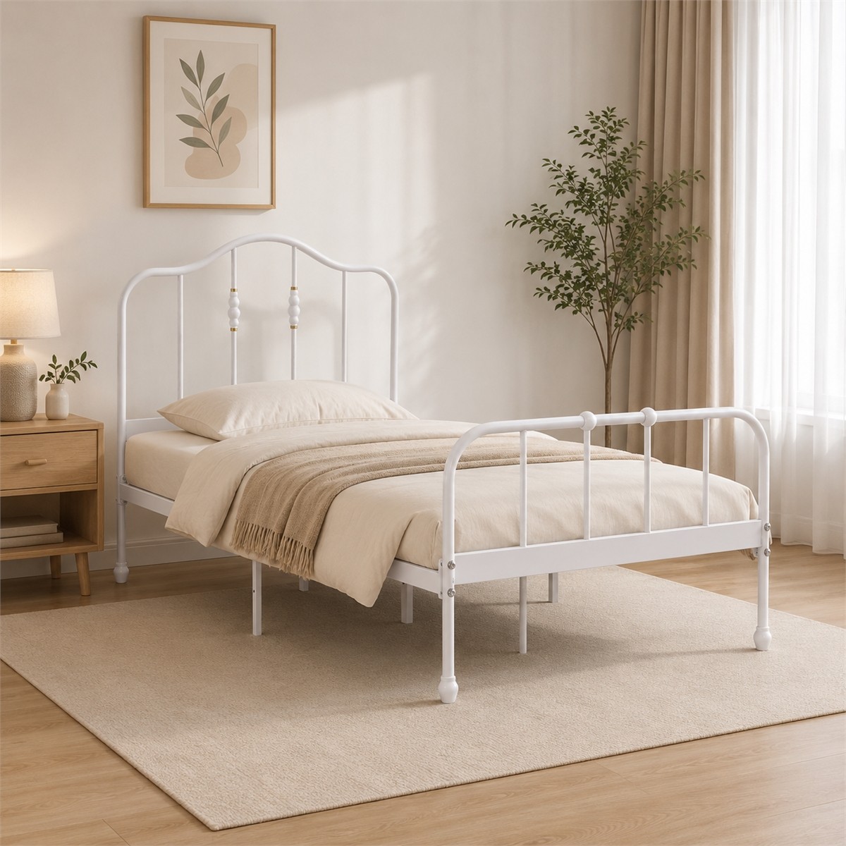 سرير مقاس ابيض 120*190 سرير مقاس ابيض 120*190