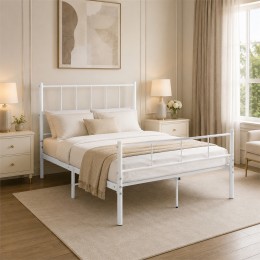 سرير حديد أبيض مقاس 120*190. سرير حديد أبيض مقاس 120*190.