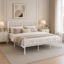 سرير حديد أبيض مقاس 180*200.. سرير حديد أبيض مقاس 180*200..