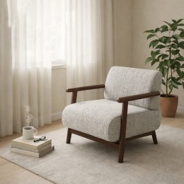 كرسي رمادي "أيكون" الثابت - إبداع التصميم وتباين الألوان