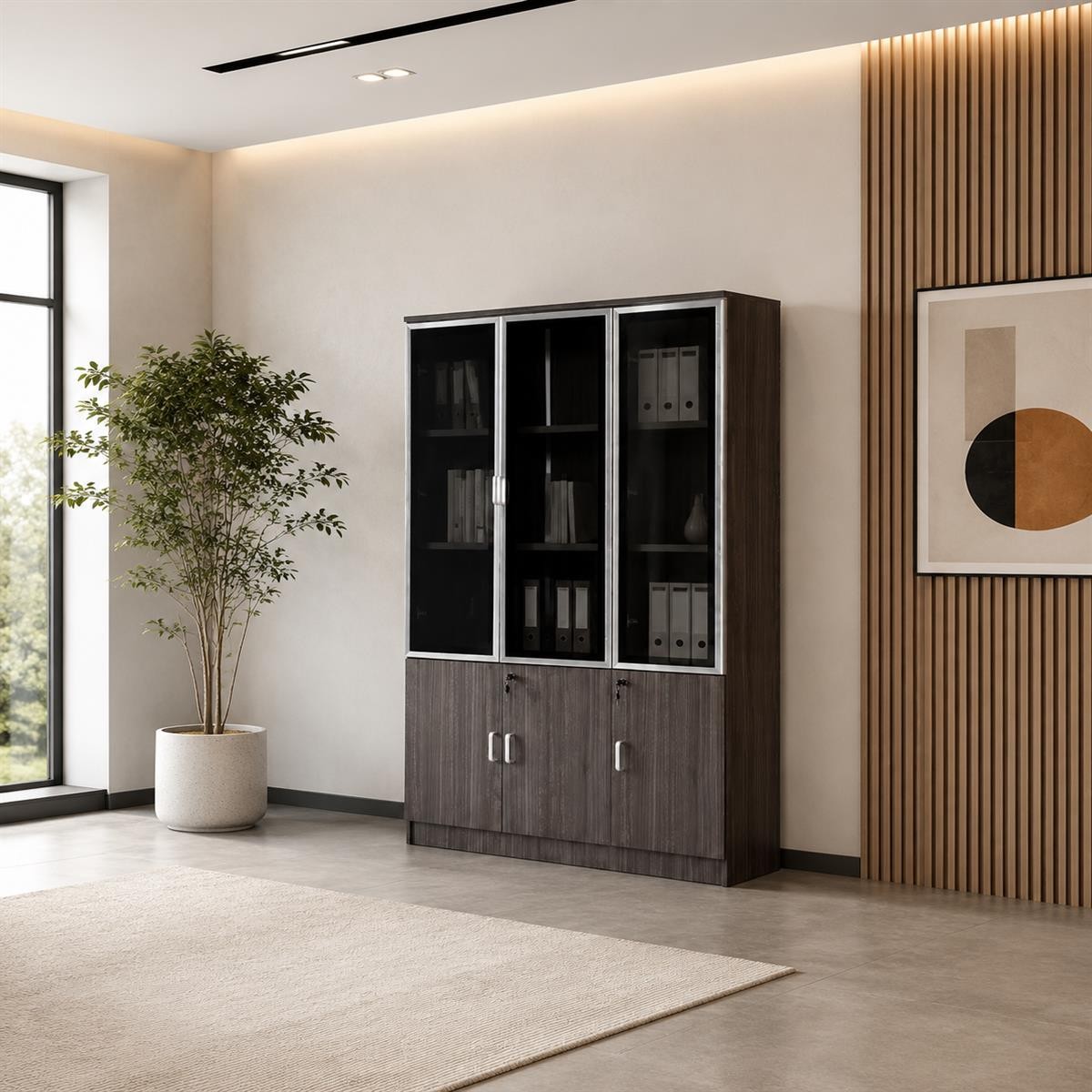 دولاب ملفات 3باب OW-110 TUNG WOOD(grey)