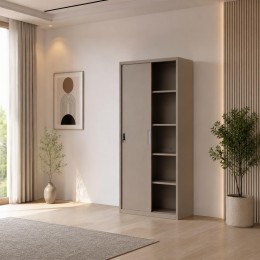 دولاب مكتبي حديد مقاس 185*85 OW-003 BEIGE