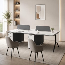 مكتب مزدوج رباعي مقاس 1.20*2.40 OT-13 W&GREY