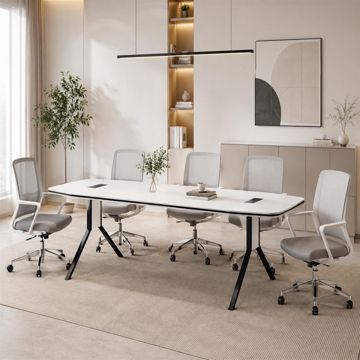 طاولة اجتماع مقاس 100*200 OT-14 W.GREY طاولة اجتماع مقاس 100*200 OT-14 W.GREY
