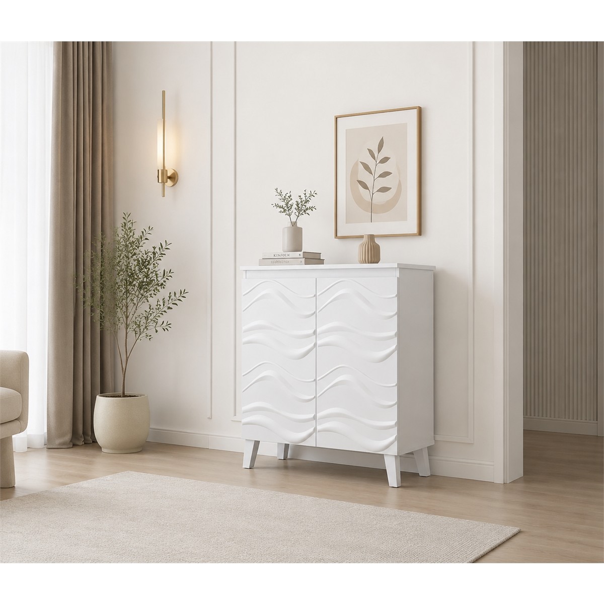 دولاب جزمه ماليزي 76سم SC-050 WHITE