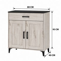 دولاب جزم 2 باب خشب ماليزي  WHITE OAK