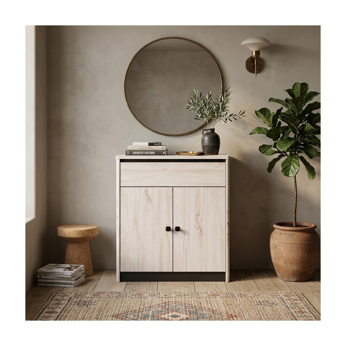 دولاب جزمة ماليزي 2 باب 80 سم WHITE OAK دولاب جزمة ماليزي 2 باب 80 سم WHITE OAK