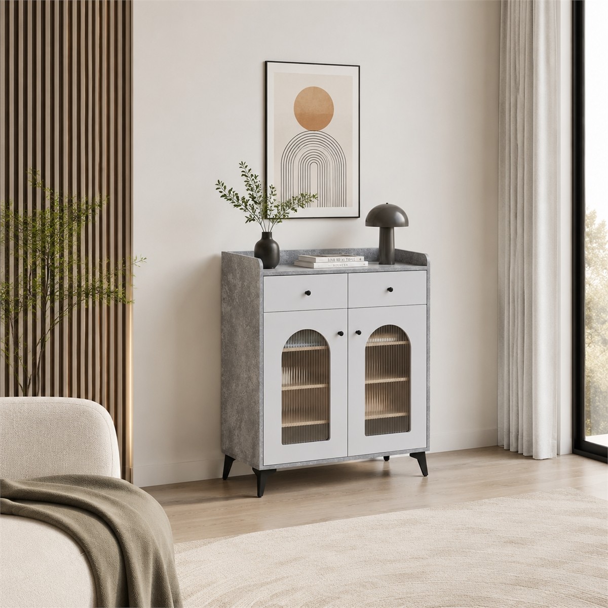 دولاب متعدد الاغراض مقاس 80 سم BF-05 GREY