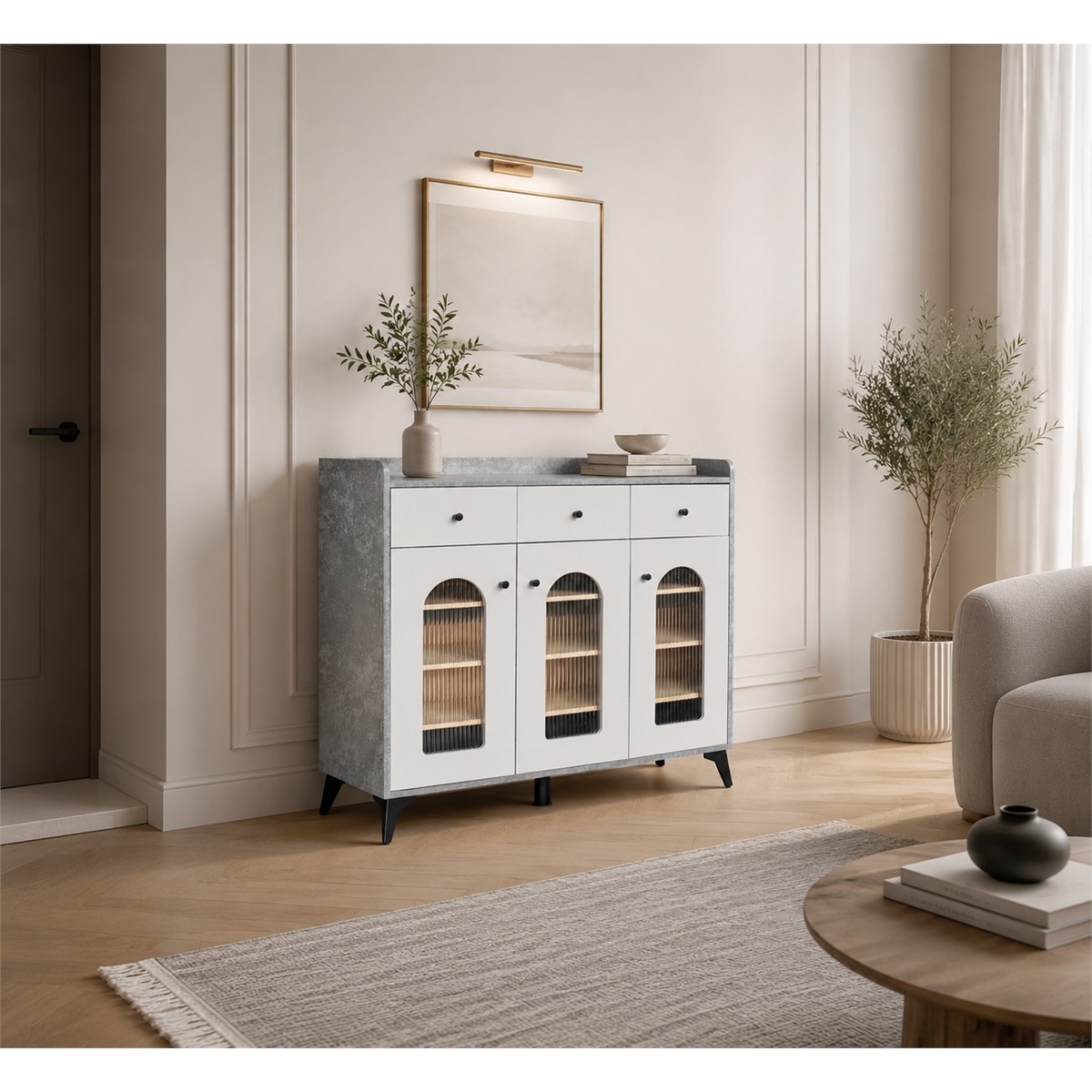 دولاب متعدد الاغراض مقاس 120 سم BF-05 GREY