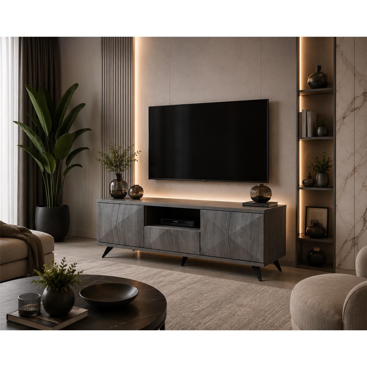طاوله بلازمه ماليزي 140سم TV8-14 GREY