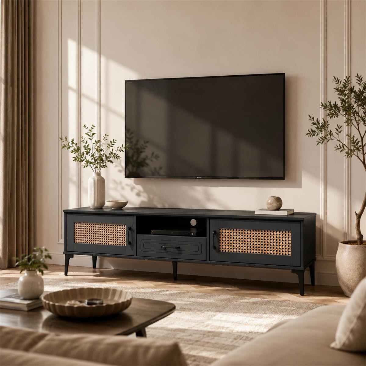 طاوله بلازمه ماليزي 140سم TV-040 DARK GREY