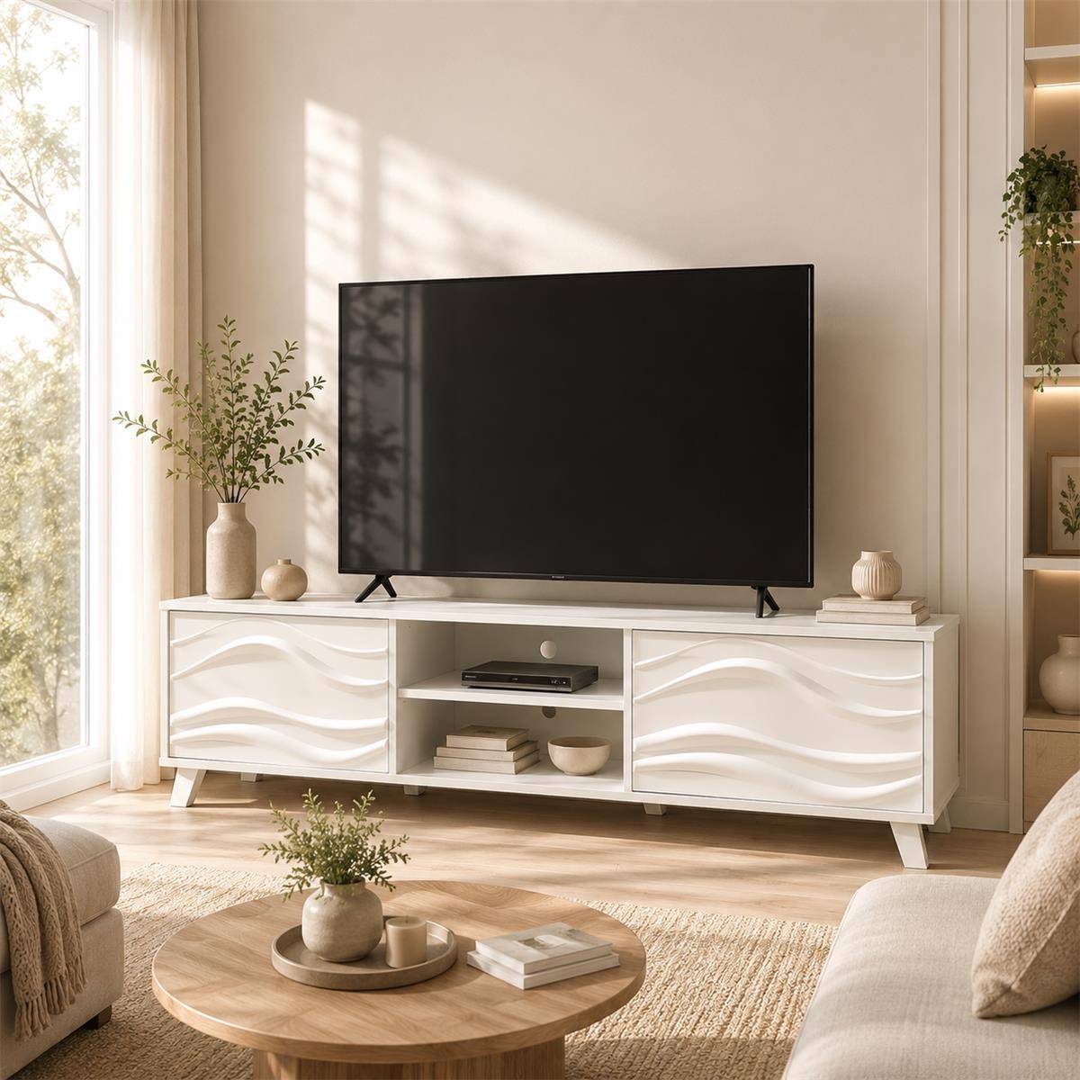 طاوله بلازمه ماليزي 160سم TV-050 WHITE
