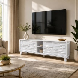 طاوله بلازمه ماليزي 140سم TV-051 WHITE