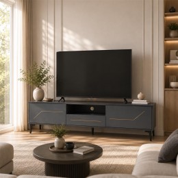 طاوله بلازمه ماليزي 140سم TV-052 DARK GREY