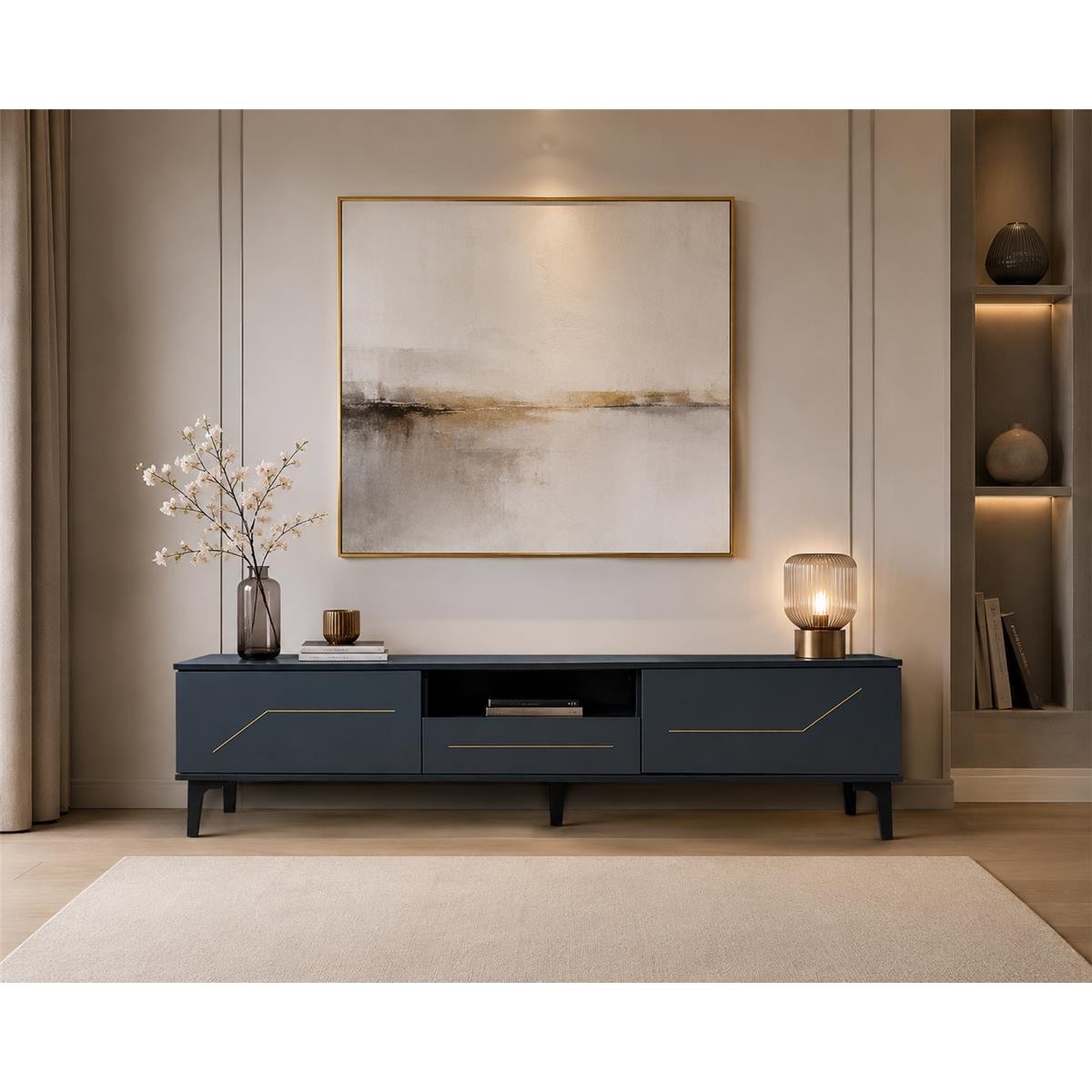 طاوله بلازمه ماليزي 160سم TV-052 DARK GREY