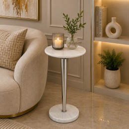 طاولة خدمة فضي مفرد.