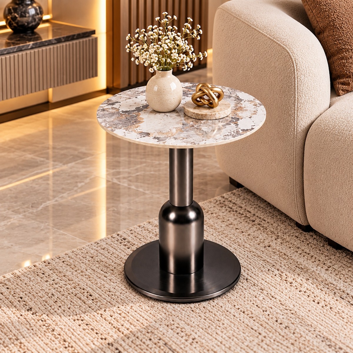 طاولة خدمة سيراميك مفرد B1048S BLACK