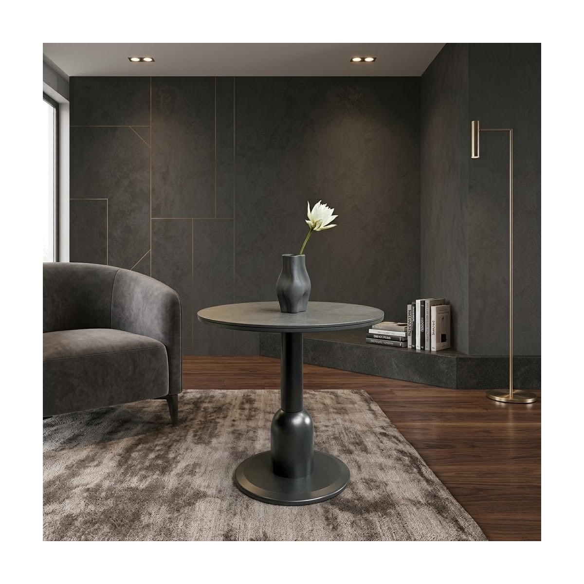 طاولة خدمة سيراميك مفرد B1049S GREY