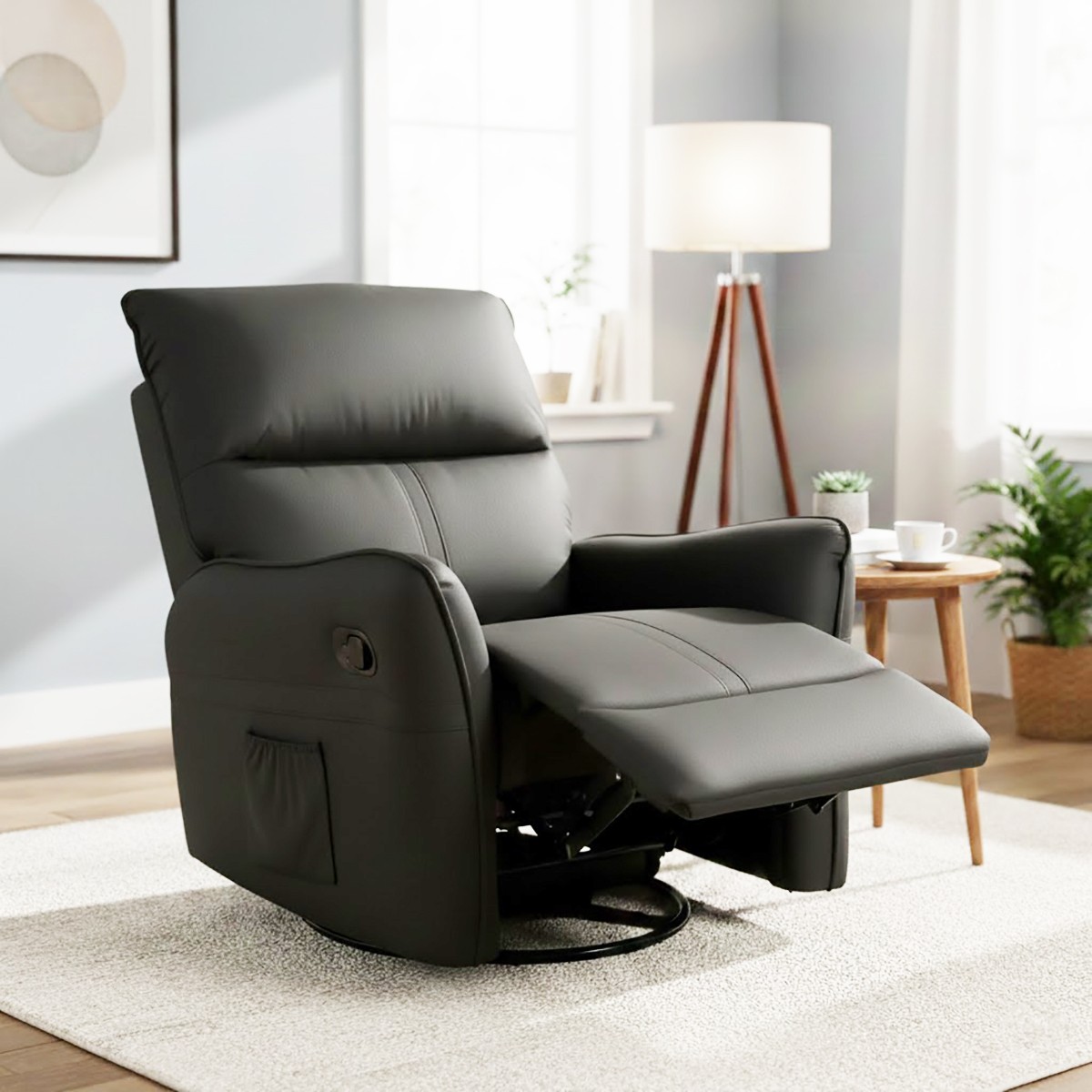 كرسي استرخاء "ليزي بوي" أسود - عنوان الفخامة والراحة المطلقة