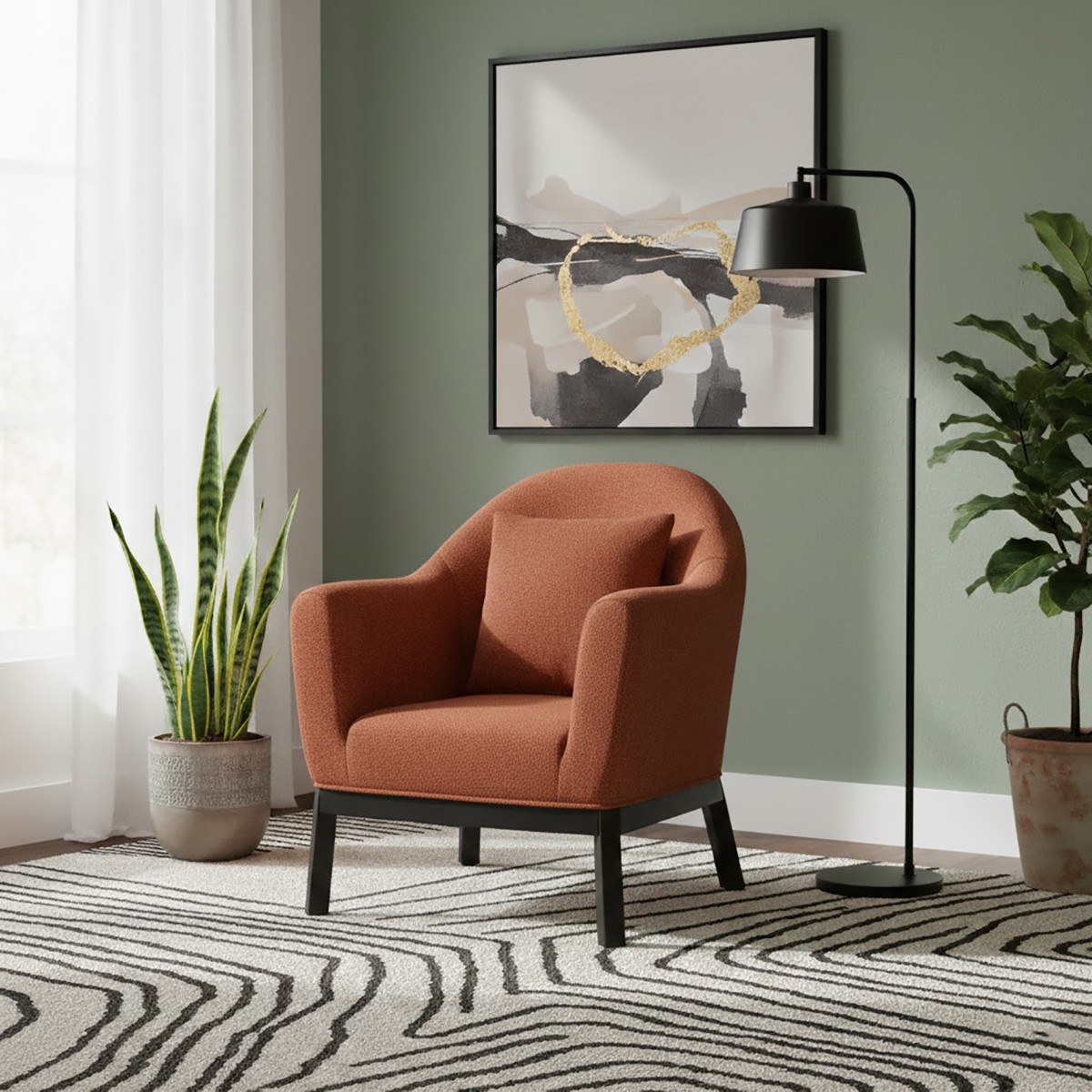 كرسي "بينزا" اورانج - راحة فائقة بتصميم "توليب" المودرن