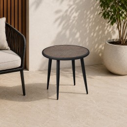 طاوله كافيه دائري F06 BROWN&BLACK 80*80