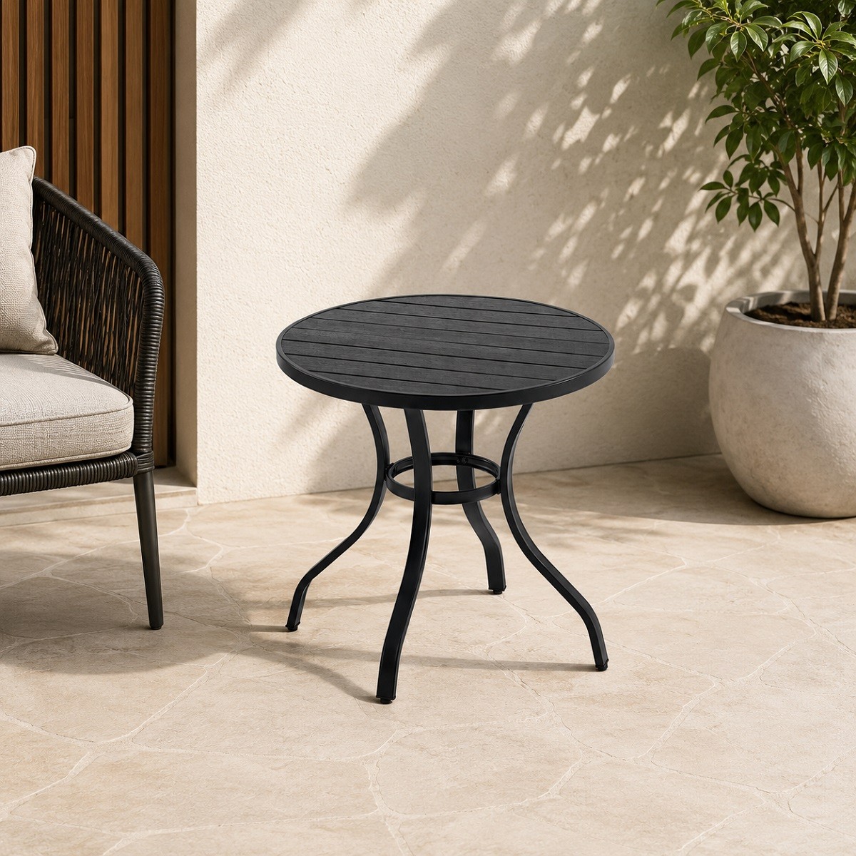 طاوله كافيه دائري F08 BLACK 80*80