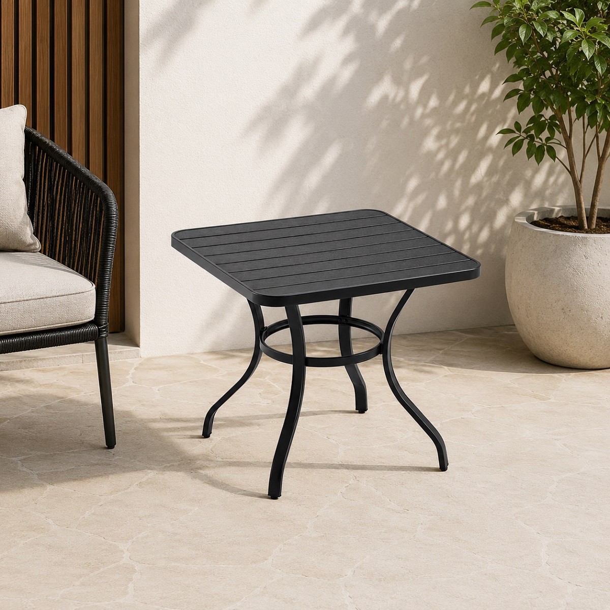 طاوله كافيه مربع F08 BLACK 70*70 طاوله كافيه مربع F08 BLACK 70*70
