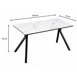 طاوله كافيه مستطيل 130*70 SHT-251 WHITE