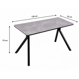 طاوله كافيه مستطيل 130*70 SHT-251 GREY