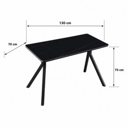 طاوله كافيه مستطيل 130*70 SHT-251 BLACK