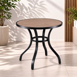 طاوله كافيه دائري 90*90 F30 BLACK&COFFEE