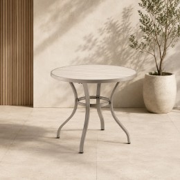 طاوله كافيه دائري 90*90 F30 LIGHT GREY