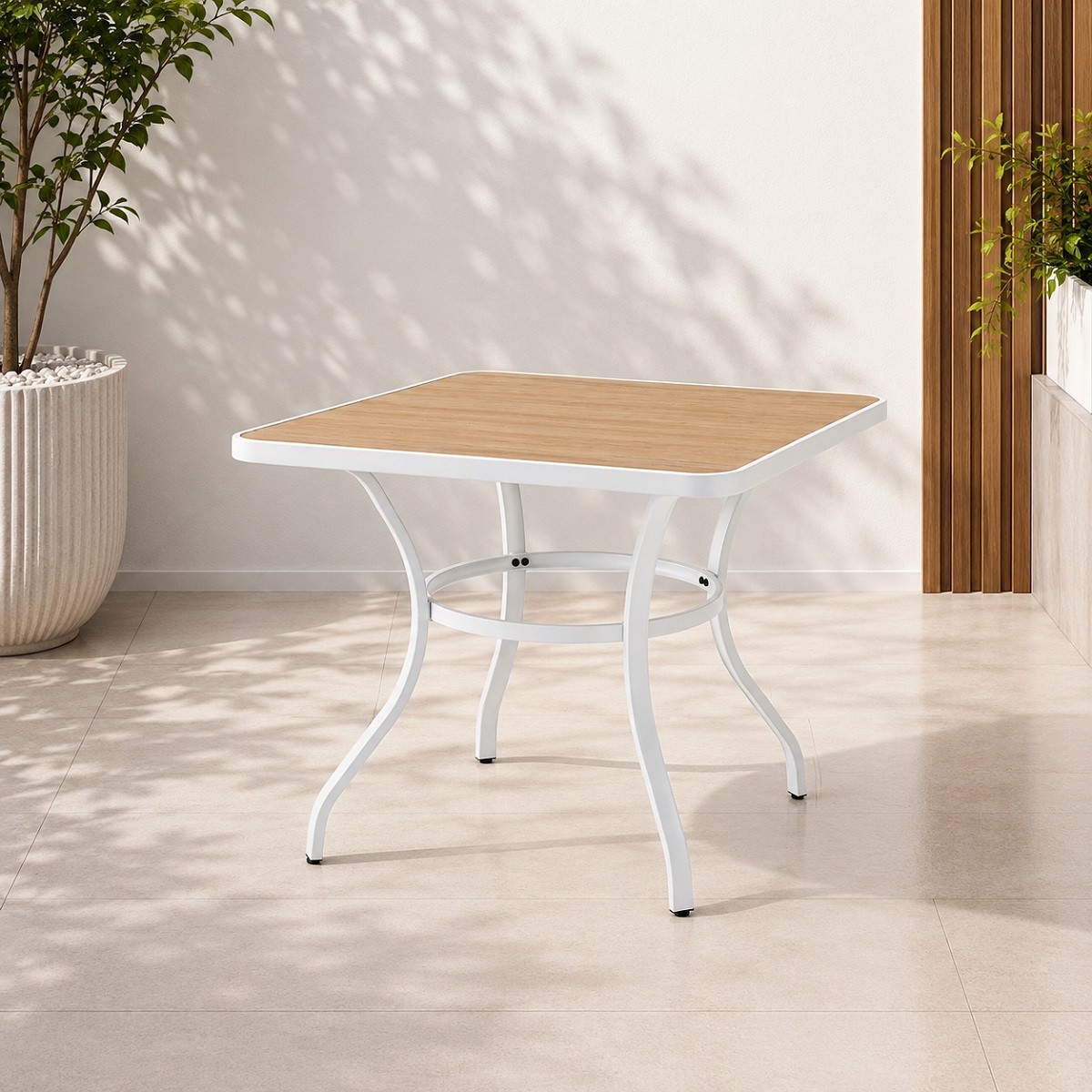 طاوله كافيه مربع 90*90 F31 WHITE&BEIGE طاوله كافيه مربع 90*90 F31 WHITE&BEIGE