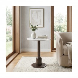 طاولة كافيه سيراميك 70*70 B1043T WOOD