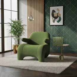 كرسي استرخاء بوكليه راحة فخمة بتصميم عضوي اخضر