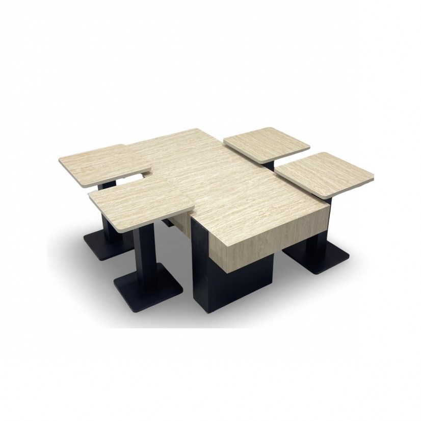 طقم طاولات "ترافرتين نيو"- تصميم هندسي ذكي