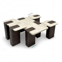 طقم طاولة TRAVERTEN 1+4                                      