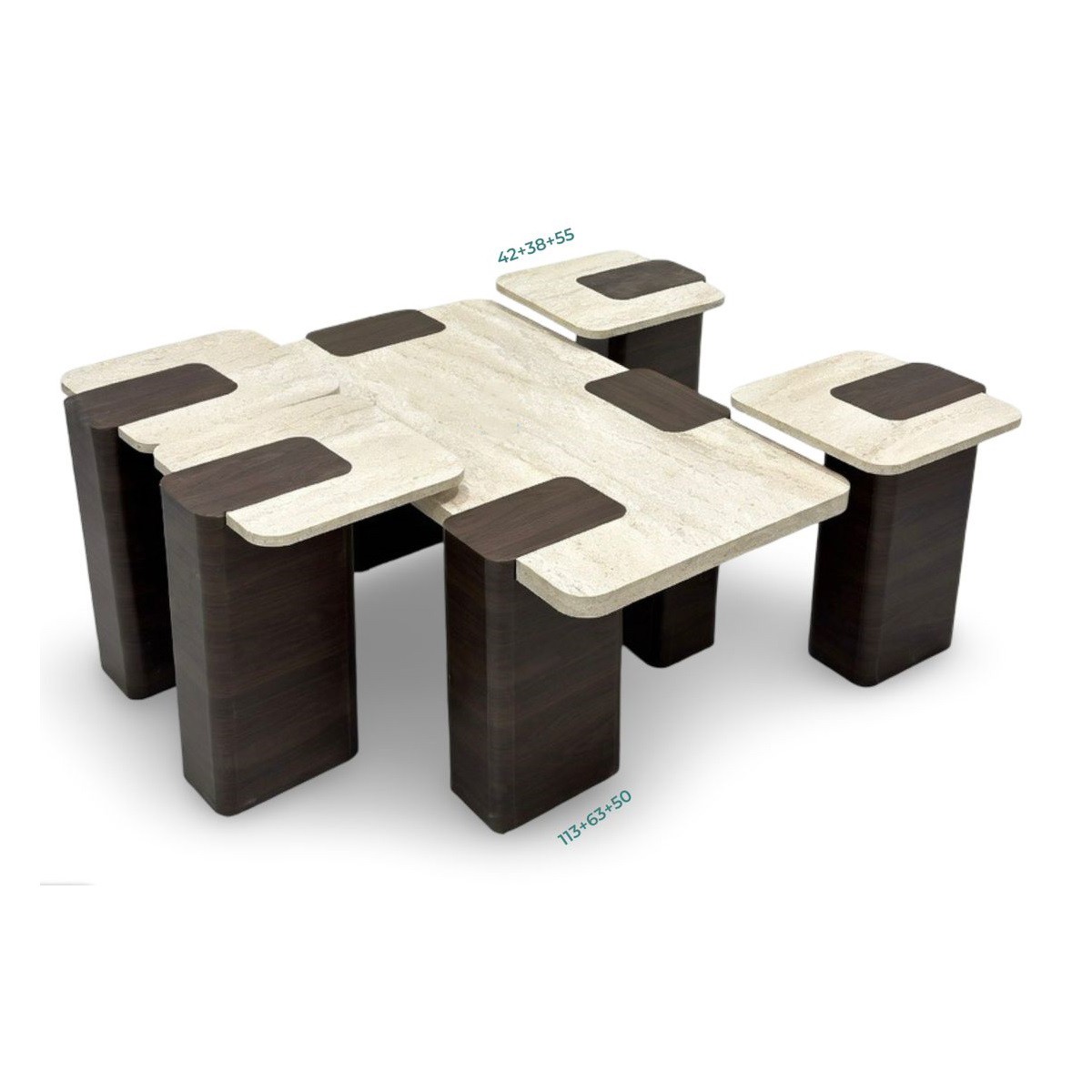 طقم طاولة TRAVERTEN 1+4                                      