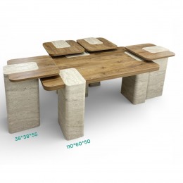 طقم طاولة TRAVERTEN 1+4                                      